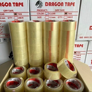ส่งด่วน 1 วัน ส่งฟรีทั่วประเทศ เทปกาวใส / น้ำตาล การันตีราคาถูก แบรนด์ Dragon Tape โปรพิเศษยกลัง 100 หลา x 72 ม้วน