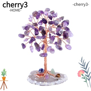 Cherry3 ต้นอเมทิสต์นําโชค คริสตัล สีชมพู สําหรับตกแต่งบ้าน ออฟฟิศ