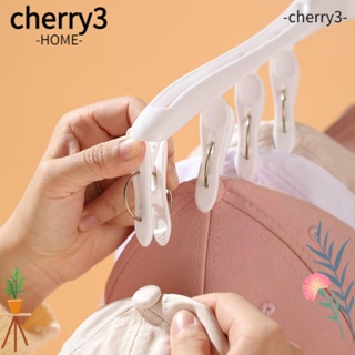 Cherry3 คลิปตะขอพลาสติก กันลม อเนกประสงค์ สําหรับแขวนหมวก เสื้อคลุม