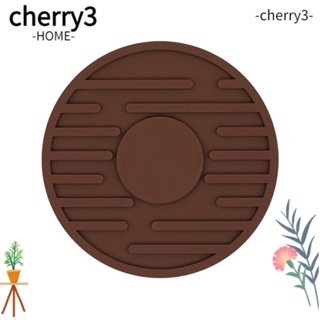 Cherry3 แผ่นรองแก้วน้ํา ซิลิโคน ทนความร้อน ทําความสะอาดง่าย หลายสี ใช้ซ้ําได้ สําหรับรถยนต์ 4 ชิ้น