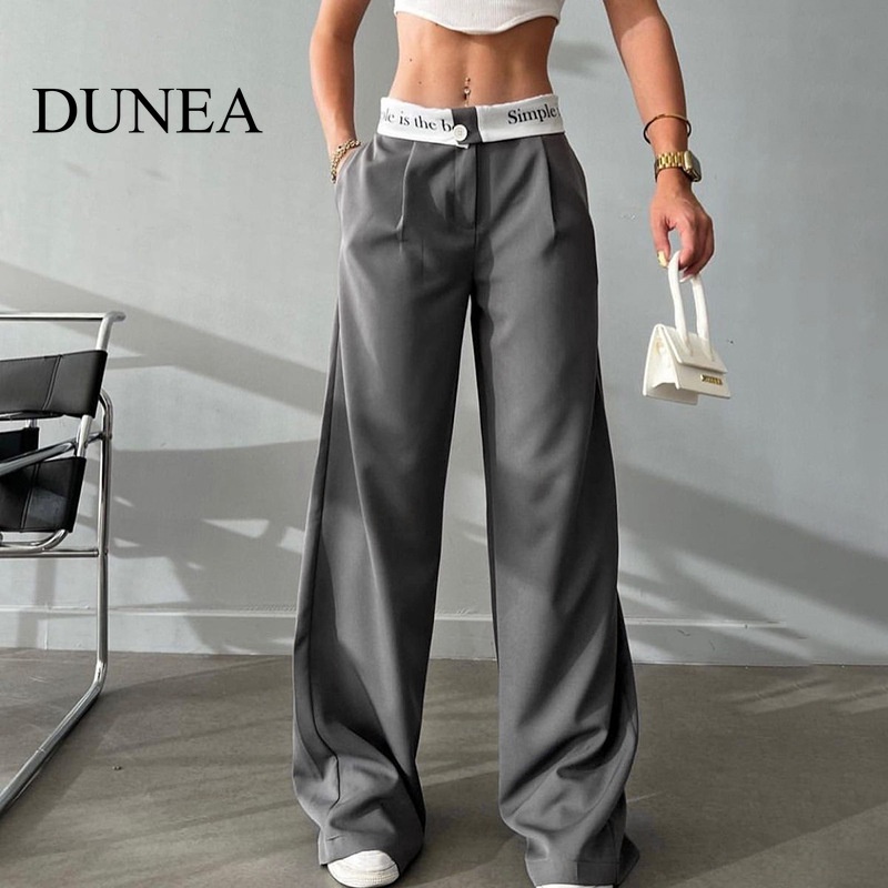 dunea-กางเกงขายาว-เอวสูง-ทรงตรง-พิมพ์ลาย-เซ็กซี่-สําหรับผู้หญิง