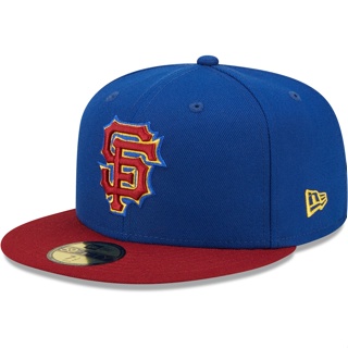 หมวกบังแดด ประดับโลโก้ San Francisco Giants Royal Red Alternate สีทอง สําหรับผู้ชาย