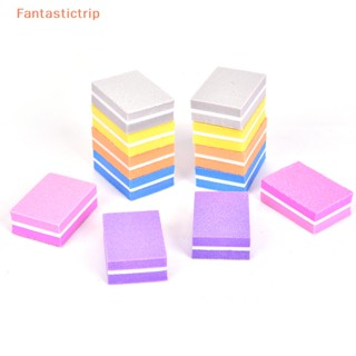 Fantastictrip 20 ชิ้น สี่เหลี่ยม เล็บ ขัด ฟองน้ํา บัฟเฟอร์ ตะไบเจียร ขัดเล็บ เครื่องมือทําเล็บ แฟชั่น