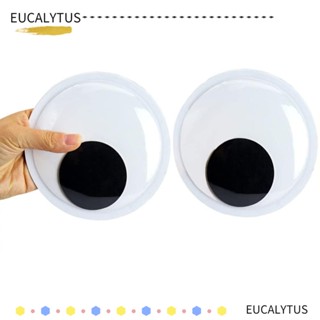 Eutus ตาปลอม มีกาวในตัว ขนาดใหญ่ 5.9 นิ้ว สีขาว ดํา สําหรับตกแต่งปาร์ตี้ 6 ชิ้น