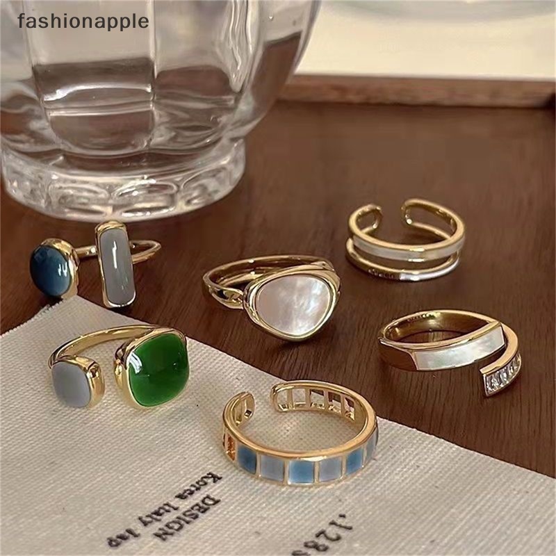 fashionapple-แหวนแฟชั่น-เคลือบสีทอง-สไตล์เรโทร-โรแมนติก-สําหรับผู้หญิง