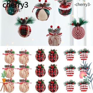 Cherry3 ลูกบอลโฟมแขวนตกแต่งต้นคริสต์มาส DIY 6 ชิ้น ต่อชุด