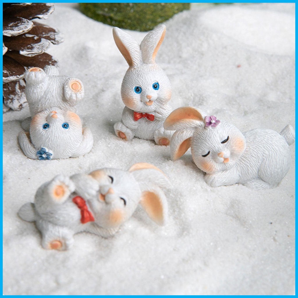 ตุ๊กตากระต่ายอีสเตอร์เรซิ่น-ขนาดเล็ก-สําหรับตกแต่งบ้าน-ในร่ม-และกลางแจ้ง-4-ชิ้น