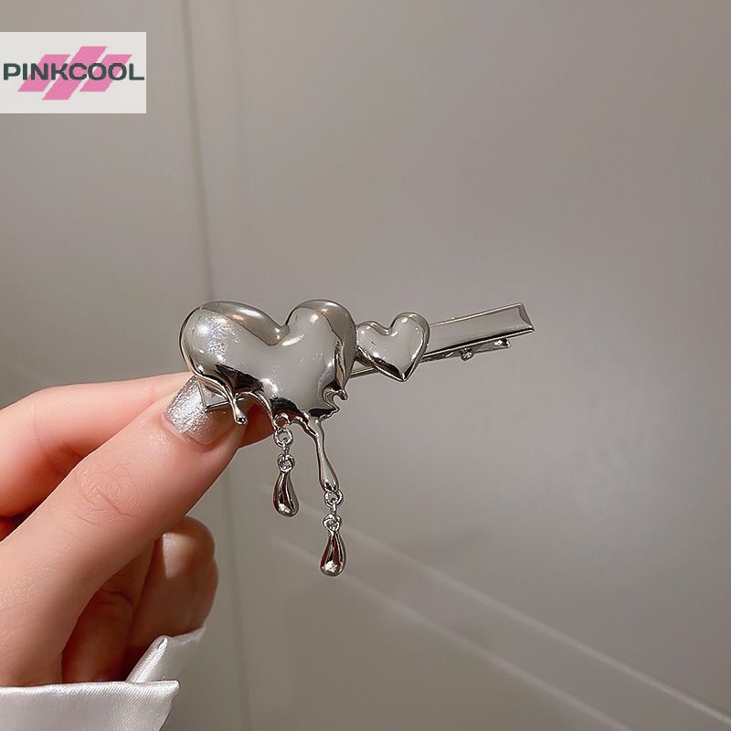 pinkcool-กิ๊บติดผมโลหะ-รูปหัวใจน่ารัก-เครื่องประดับแฟชั่น-สไตล์พังก์โกธิค-สําหรับผู้หญิง