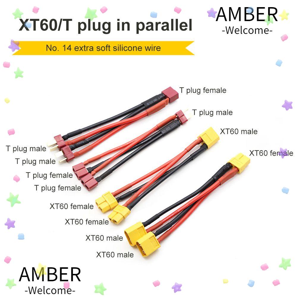 amber-ตัวเชื่อมต่อแบตเตอรี่-xt60-โมเดลมอเตอร์-y-distributor
