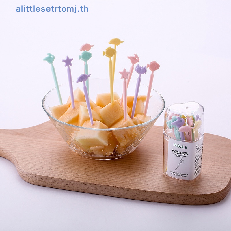 alittlese-ส้อมจิ้มผลไม้-ขนมหวาน-เบนโตะ-ลายการ์ตูนน่ารัก-ขนาดเล็ก-สีหวาน-สําหรับเด็ก-th