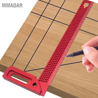 MMADAR มุมขวา Scriber Hole Positioning Gauge 45 90 องศาเค้าโครงงานไม้ Scribing Marking ไม้บรรทัด 300 มม.