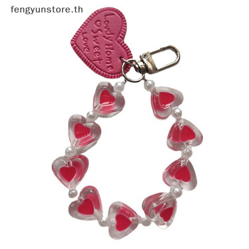 yunstore-พวงกุญแจคริสตัล-จี้รูปหัวใจ-ป้องกันการสูญหาย-สําหรับห้อยโทรศัพท์มือถือ