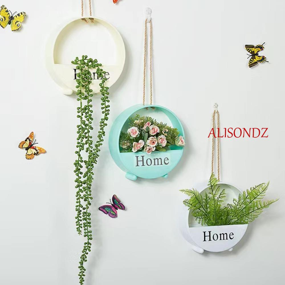 alisondz-ตะกร้าดอกไม้-2023-พลาสติก-สําหรับตกแต่งห้องนั่งเล่น-แขวนผนัง-พร้อมเชือกแขวนต้นไม้
