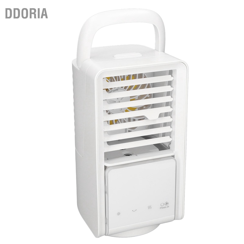 ddoria-เครื่องปรับอากาศขนาดเล็กแบบพกพา-air-cooler-พัดลมชาร์จ-usb-กลางแจ้ง-หัวสั่นซ้ายขวา