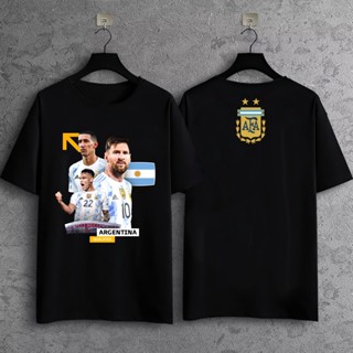 【hot tshirts】ฟุตบอลโลก 2022 กาตาร์ สตาร์ทีมชาติ เมสซี โรนัลโด้ เนย์มาร์ เอ็มบัปเป้ พิมพ์แขนสั้น อาร์เจนตินา เยอรมนี บราซ