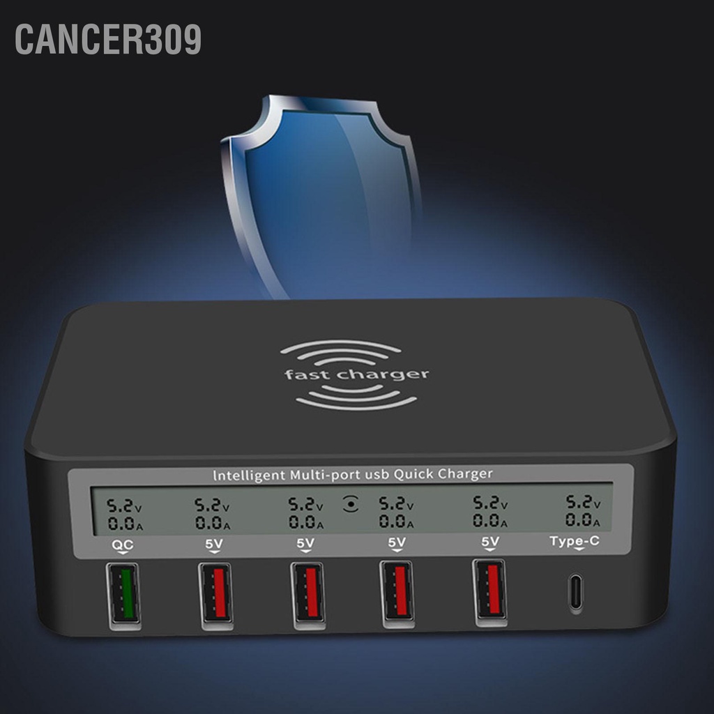 cancer309-สถานีชาร์จ-usb-ไร้สายมัลติฟังก์ชั่นฮับชาร์จเร็ว-สำหรับสมาร์ทโฟน-us-plug
