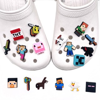 【Hot Minecraft Series】ใหม่ จี้การ์ตูนกราฟฟิตี้ คลาสสิก สําหรับตกแต่งรองเท้า Cros Clogs DIY