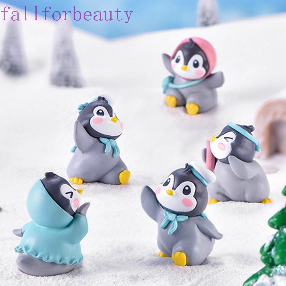 fallforbeauty-โมเดลตุ๊กตาเพนกวินขนาดเล็กสําหรับตกแต่ง