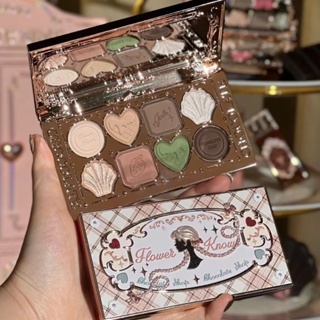 Flower Knows Chocolate Wonder-Shop พาเลทอายแชโดว์ เนื้อแมตต์ กันน้ํา 10 กรัม