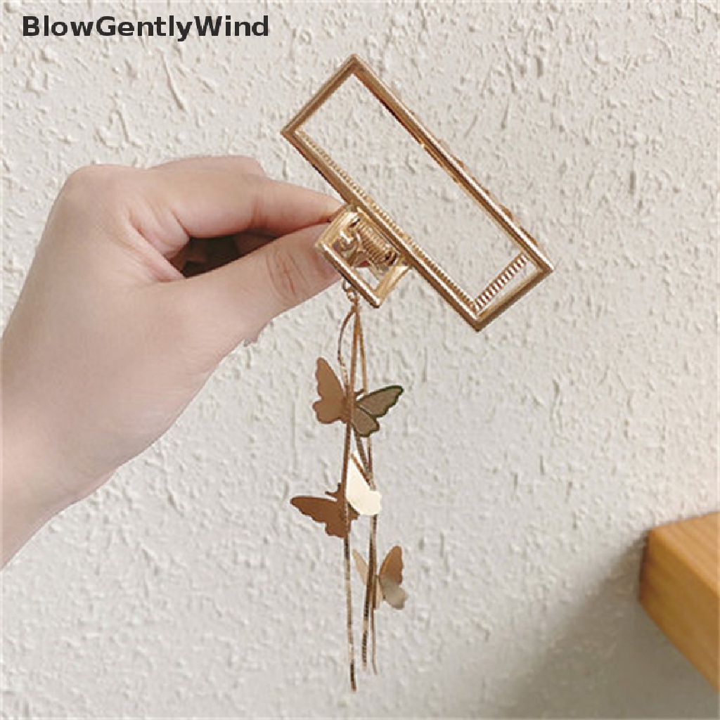 blowgentlywind-กิ๊บติดผมโลหะ-รูปผีเสื้อ-ประดับมุก-แต่งพู่-สําหรับผู้หญิง-bgw