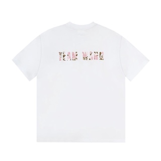【hot tshirts】team wang2022 สินค้าใหม่ Wang Jiaer เสื้อยืด สีชมพู peony mudance พิมพ์โลโก้ใหญ่ แขนสั้น2022