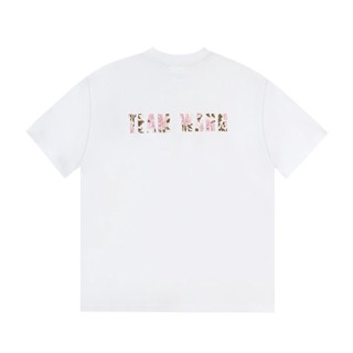 【hot tshirts】team wang2022 สินค้าใหม่ Wang Jiaer เสื้อยืด สีชมพู peony mudance พิมพ์โลโก้ใหญ่ แขนสั้น2022