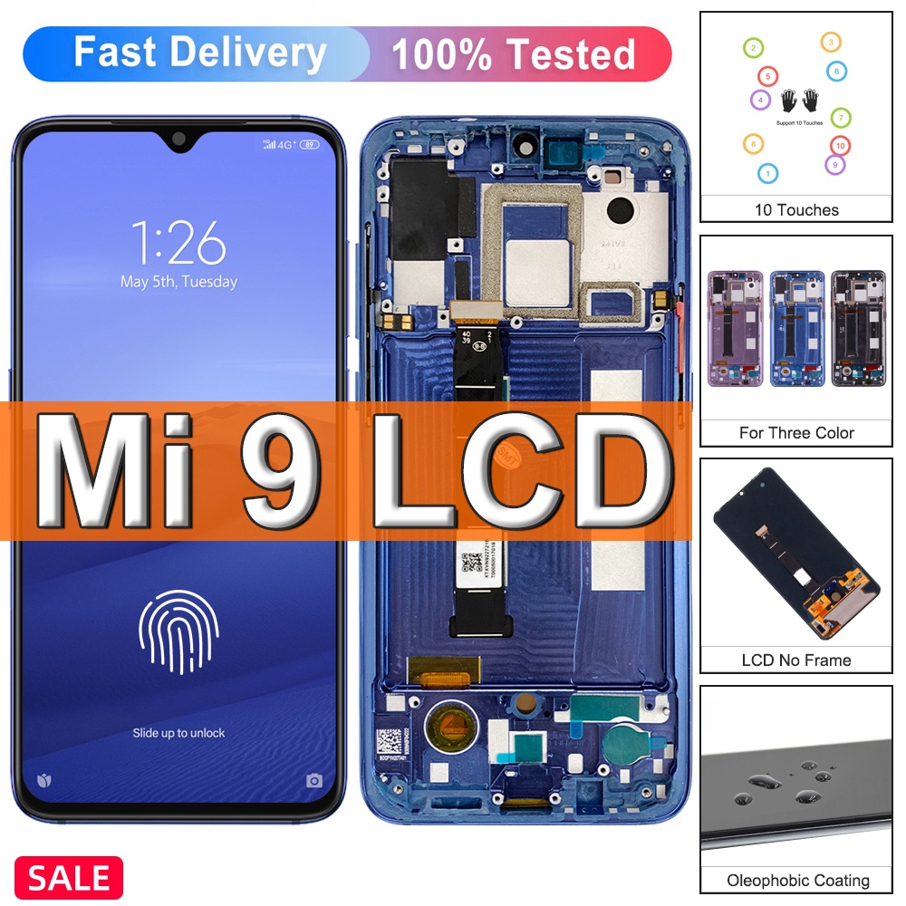หน้าจอสัมผัสดิจิทัล LCD 6.39 นิ้ว แบบเปลี่ยน สําหรับ Xiaomi Mi 9 ...