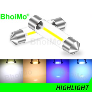 Bhoimo ไฟ led 31 มม. C10W C5W C3W COB 36 มม. 39 มม. 41 มม. ไฟแสดงสถานะภายในรถยนต์ ไฟอ่านป้ายทะเบียน ด้านหลัง ไฟท้ายรถ ไฟท้ายรถ ไฟสัญญาณ รถจักรยานยนต์ DC12V