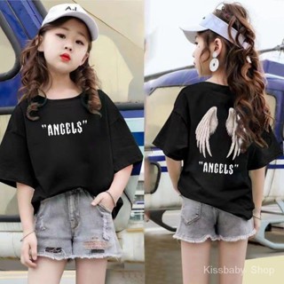 เสื้อยืดแขนสั้น ทรงหลวม ขนาดใหญ่ แฟชั่นฤดูร้อน สําหรับเด็กผู้หญิง 2023
