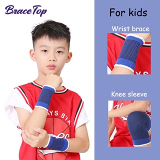 Bracetop สนับเข่า สนับข้อมือ สําหรับเด็ก 1 คู่ สําหรับวอลเลย์บอล ไอซ์สเก็ต ฮอกกี้ เบสบอล บาสเก็ตบอล