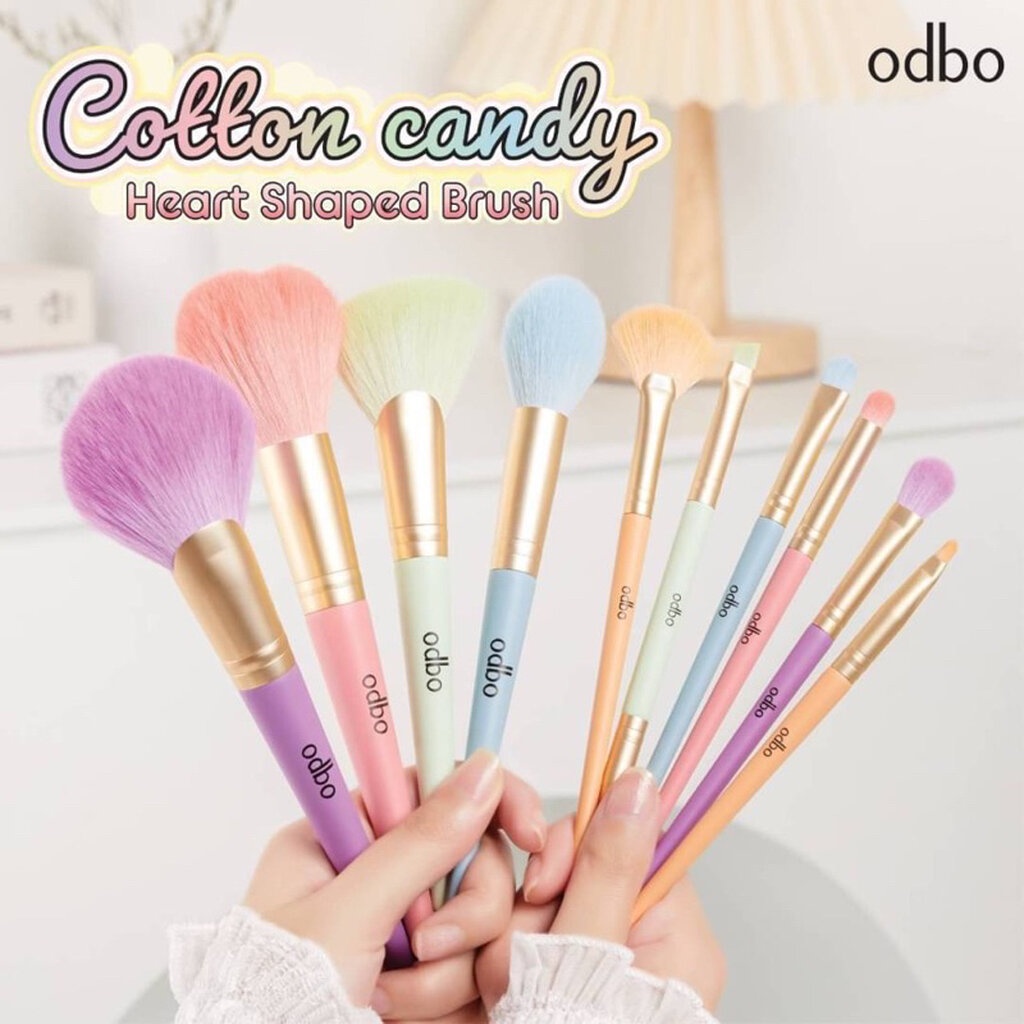 แปรงแต่งหน้า สีพาสเทล Odbo Cotton Candy Brush OD8002 OD8011 Shopee