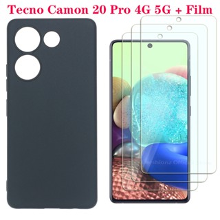 ใหม่ พร้อมส่ง เคสป้องกันกล้อง พร้อมฟิล์มกระจกนิรภัย สําหรับ Tecno Camon 20 Pro 4G 5G 2023