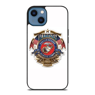 เคสโทรศัพท์มือถือ กันตก ป้องกัน ลายสัญลักษณ์เรือ USMC สีกรมท่า สําหรับ IPhone 14 Plus 13 Pro Max 12 Mini X