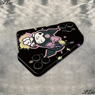 Kuromi เคสโทรศัพท์มือถือนิ่ม กันกระแทก ลาย Kuromi สีดํา สําหรับ Iphone Apple 1214pro11ins Style 13 78 plus RXH1