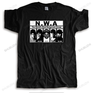 【hot tshirts】อ่อนนุ่ม 6 เสื้อยืดแขนสั้น พิมพ์ลาย NWA CITY OF COMPTON Rap LEGENDS N.W.A BACK IN THE DAY แฟชั่นฤดูร้อน สํา