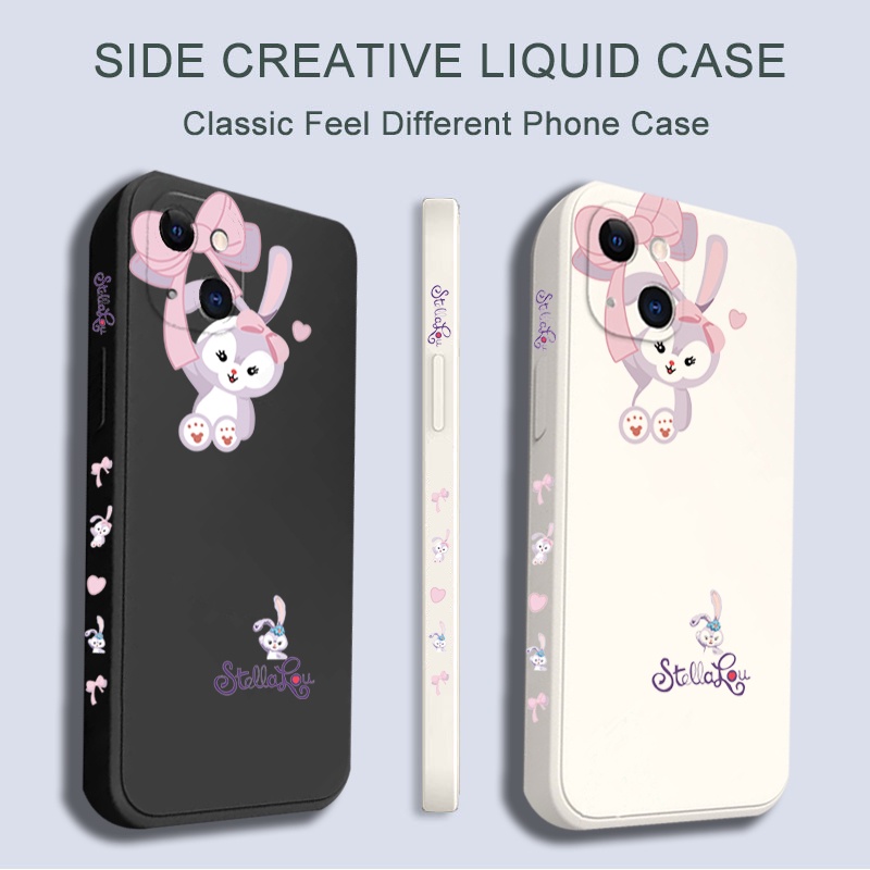 เคสโทรศัพท์มือถือ-tpu-นิ่ม-ขอบตรง-กันกระแทก-ลายการ์ตูนกระต่าย-ประดับโบว์-สําหรับ-iphone-11-14-13-12-pro-max-7-8-plus-se-2020-xr-x-xs-max-12-13-mini-14-plus