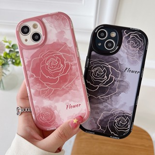 เคสโทรศัพท์มือถือแบบนิ่ม TPU ลายดอกกุหลาบ สไตล์วินเทจ เรโทร สําหรับ OPPO A7 A5 A3S A5S A16 A15 A15S A35 A36 A96 A92 A52 A54 A55 A74 A77 A83 A91 A93 A94 A96 A53 A31 A9 2020 F9 Pro F11 Reno8T