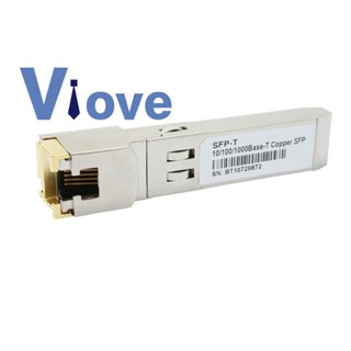 Gigabit RJ45 SFP โมดูลตัวรับส่งสัญญาณอีเธอร์เน็ต ทองแดง 10 100 1000Mbps SFP RJ45 SFP