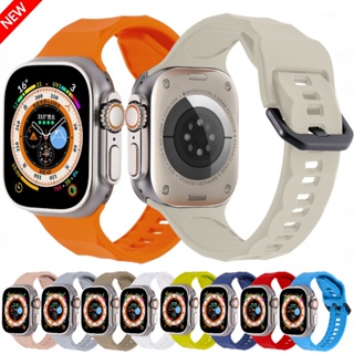 สายนาฬิกาข้อมือซิลิโคน สําหรับ Apple Watch Ultra band 49 มม. 8 7 45 มม. iWatch Series 6 5 4 3 SE 44 มม. 42 มม. Correa