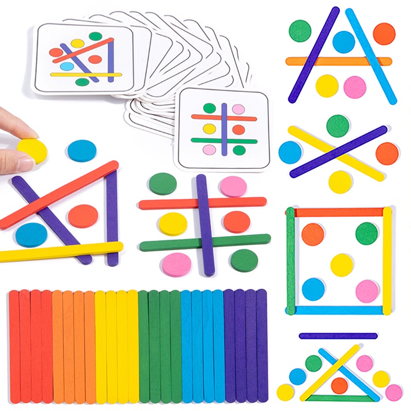 ของเล่นไม้ปริศนา-montessori-สีรุ้ง-เสริมการเรียนรู้เด็ก