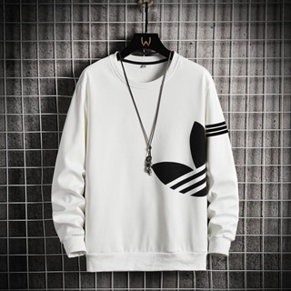 เสื้อกันหนาวแขนยาวลําลอง คอกลม ผ้าฟลีซ ทรงหลวม ขนาดใหญ่ สําหรับผู้ชาย 2023 100