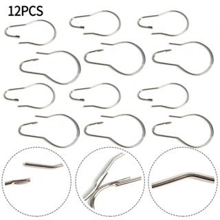 Curtain Hook Stainless Steel Tools 12pcs Shower Rings Convenient And Durable