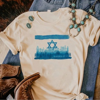 เสื้อยืด ลายการ์ตูนอิสราเอล สไตล์ญี่ปุ่น แนวสตรีท ฮาราจูกุ สําหรับผู้หญิง