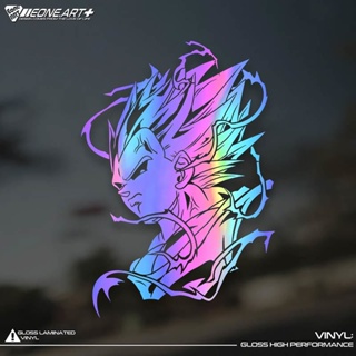 Eone สติกเกอร์ ลายดราก้อนบอล Son Goku Vegeta Super Saiyan Strobe กันน้ํา สําหรับติดตกแต่งรถยนต์