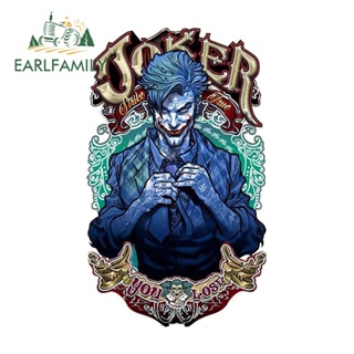 Earlfamily สติกเกอร์ไวนิล กันน้ํา ลาย Joker ขนาด 13 ซม. x 7.8 ซม. สําหรับติดตกแต่งหน้าต่างรถยนต์