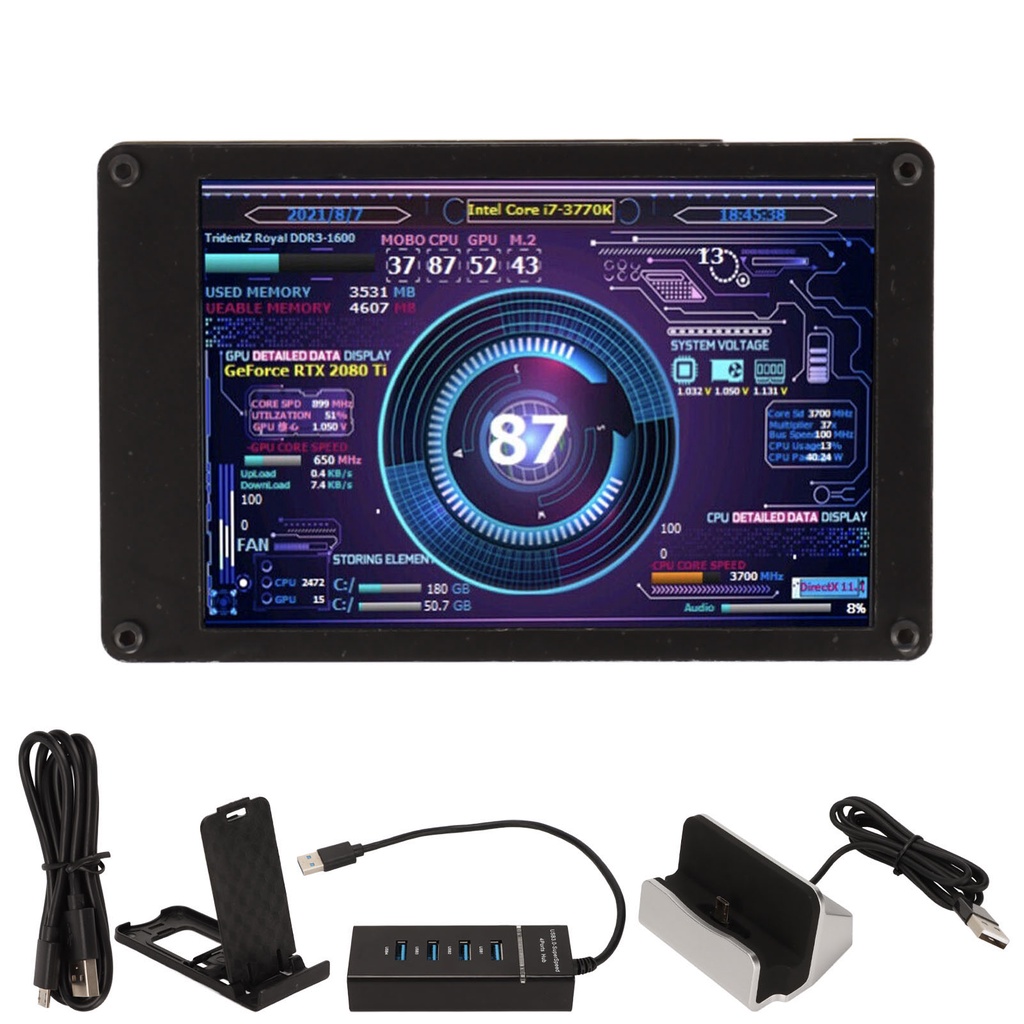 Computer Ac.lr Computer Temp Monitor 3.5 Inch Theme Editor Adjustable ...
