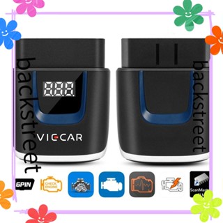 Backstreet ODB2 เครื่องตรวจจับความผิดพลาด OBD2 OBDII บลูทูธ 4.0 ELM327 สําหรับเครื่องอ่านโค้ด IOS Android