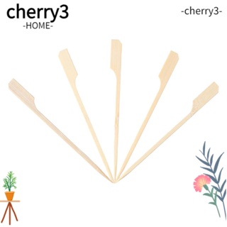 Cherry3 ไม้จิ้มฟันไม้ไผ่ แบบใช้แล้วทิ้ง ขนาดเล็ก 4.7 นิ้ว 300 ชิ้น