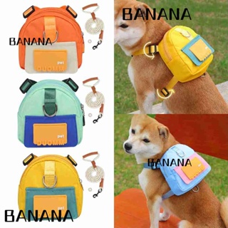 Banana1 กระเป๋าเป้สะพายหลัง อเนกประสงค์ แบบพกพา สําหรับใส่ขนมสัตว์เลี้ยง สุนัข