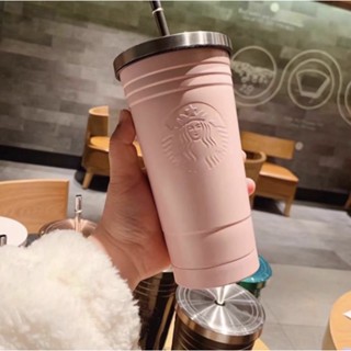 Starbucks ใหม่ พร้อมส่ง แก้วน้ําสเตนเลส พร้อมหลอดดูด ลาย blackpink ของขวัญวันเกิด